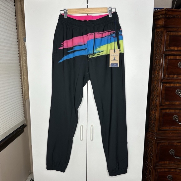 Chubbies The Living Colors Ultimate Sport Jogger Pants Black Size Small NEW - Picture 1 of 3